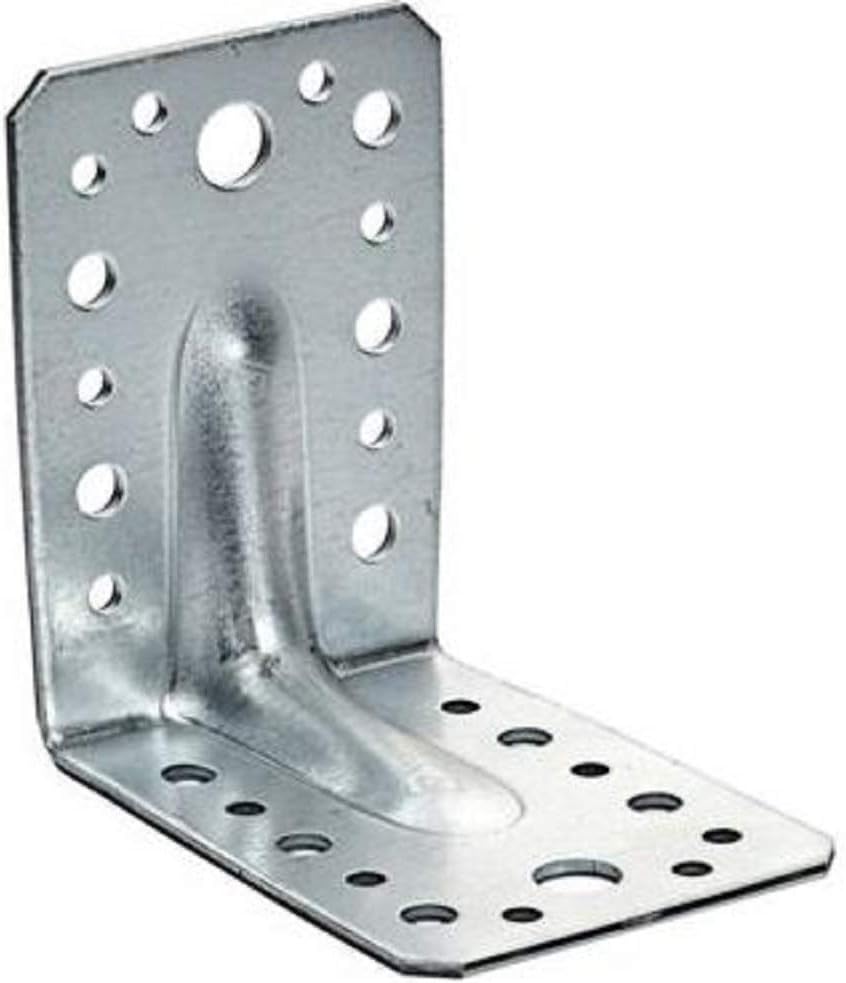 KP1/2 Corner Angle Brace Bracket Right L Reinforced Galvanized Steel Joint Support Braces Lot (50)