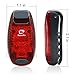 Diateklity LED Safety Light(2 Pack)- Running/Cycling/Dog Collar Lights/Bike Tail Lights for Your Reflective Gear-Clip On Strobe -FREE Small Screwdriver and Velcro Straps INCLUDED! (red)