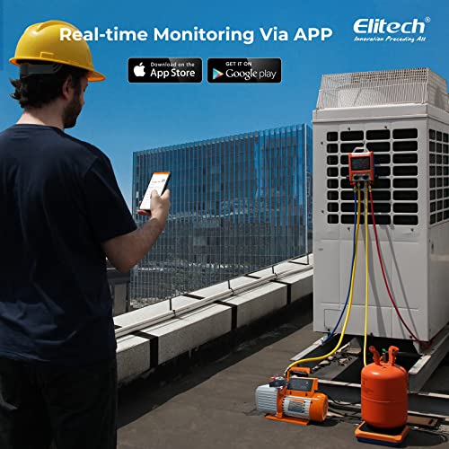 Elitech 7 CFM Vacuum Pump Intelligent HVAC Vacuum Pump 2 Stage App