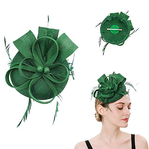 S&W Manufacturing Women Girls Fascinators Hat Cocktail Wedding Feathers Clips Derby Hairpins