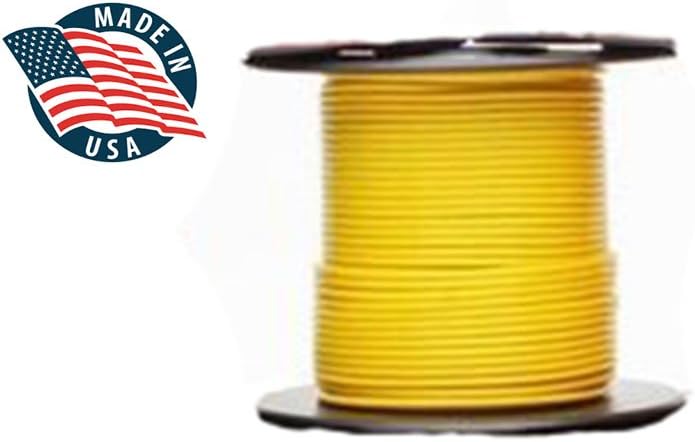 M22759/16-22 Mil-Spec Tefzel Hi-Temp stranded wire 22AWG Gauge (5FT, YELLOW)