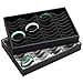 Miraclekoo 40 Slots Grid Bangle Display Storage Tray Jewelry Organizer Holder Case (Black)