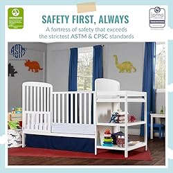 Dream On Me Anna 4-In-1 Full-Size Crib And Changing