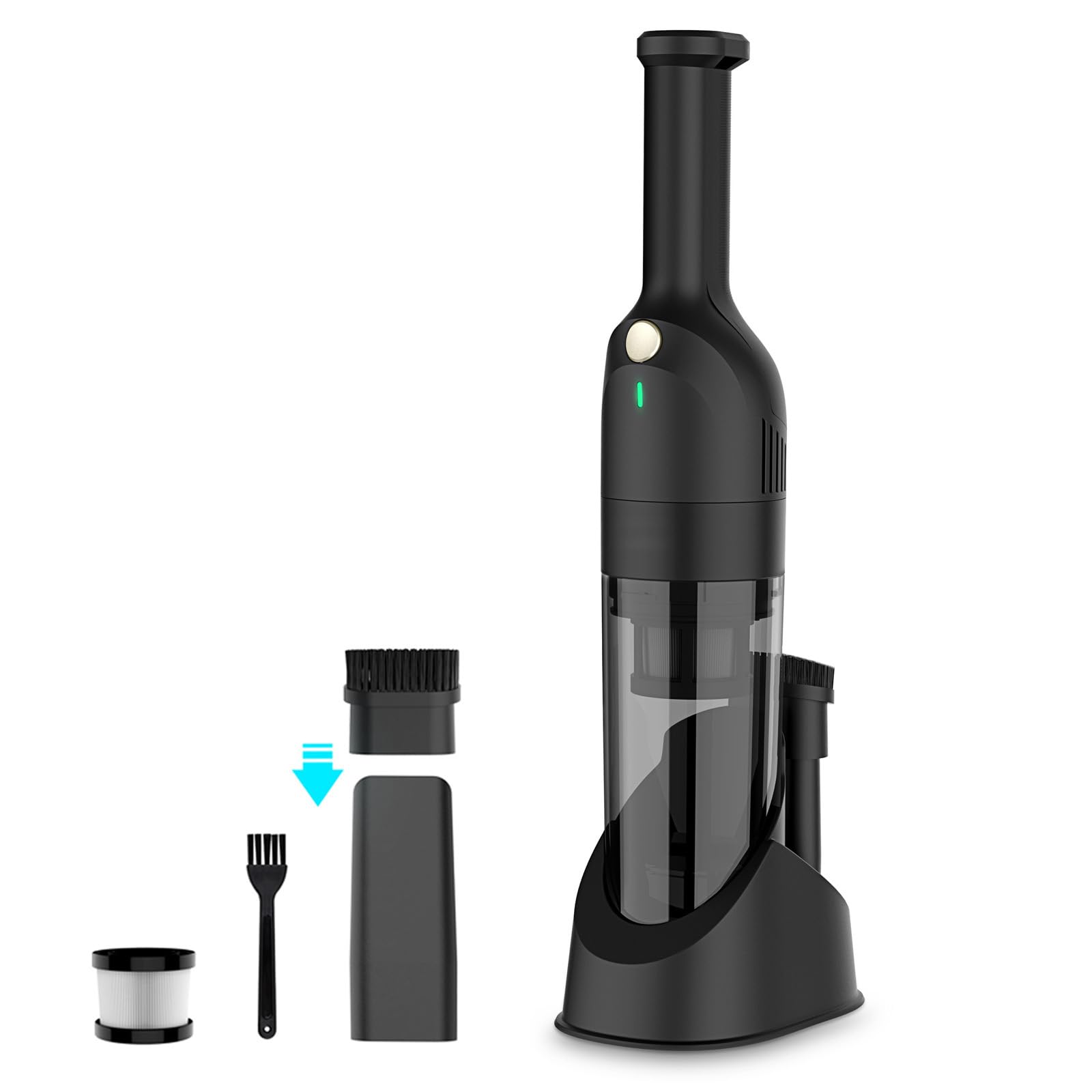 Photo 1 of *Minor Damage*
Handheld Vacuum Cordless, Rechargeable Car Vacuum Cleaner with 30 Mins Runtime, Mini Hand Vacuum with 10000 Pa Powerful Suction, Portable Hand Held Vacuum for Car Pet Hair Hardwood Floor Home (Dark)