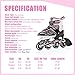 Kuxuan CIRA Inline Skates Adjustable for Kids,Boys Skates with All Wheels Light up,Fun Illuminating for Girls and Youth - Pink L