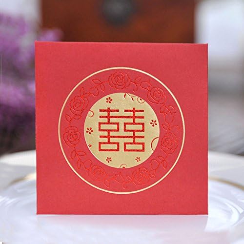 ISEAN Pack-30 Chinese Red Envelopes - Lucky Money Gift Envelopes Red Packet for Wedding (3.6×3.6 in)