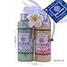 Green Tea & Frangipani Bath Salt Gift Set, Ideal for Sore Muscles, Detox, Relax & Stress Reliever, Small 2pc 3.8 Oz Each, by Bali Soap