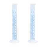 Geesatis 2 Pcs Plastic Measuring Cylinders 100 ml