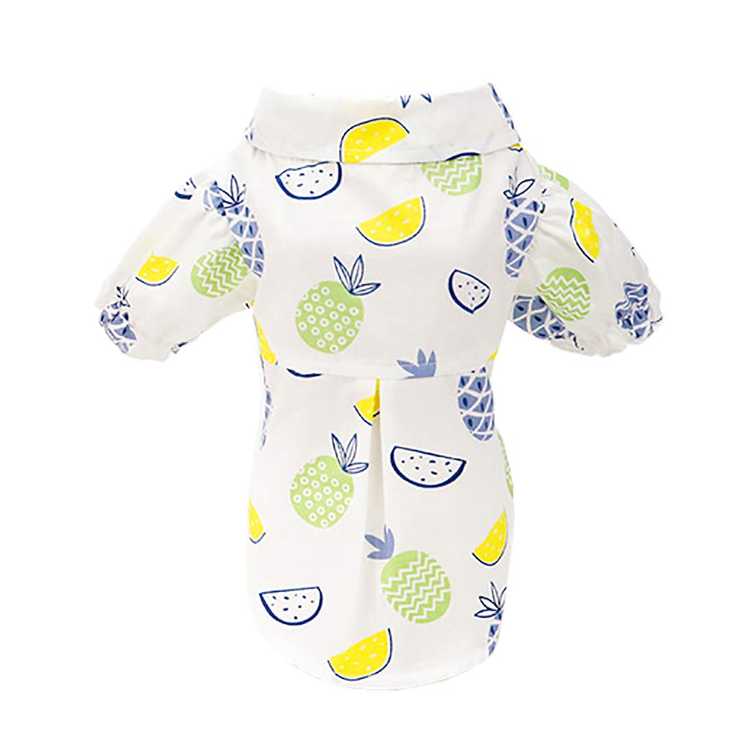 Izefia Dog Shirt Clothes Hawaii Casual Shirt Pineapple Shirts Cool Summer Seabeach Tank Top Vest for Small Dog Puppy Cat (Pineapple-Green, XL)