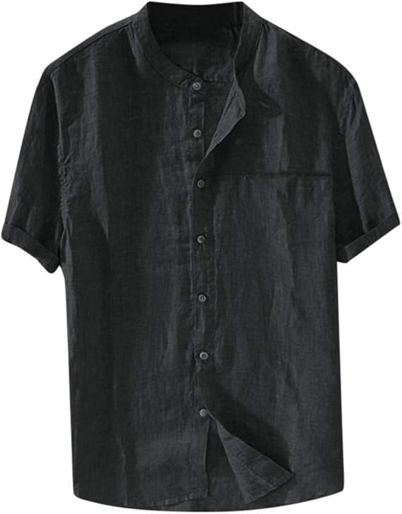 Amazon Florrita 軽い リネン 開襟シャツ カットソー レジャーシャツ メンズ 無地 丸首 Vネックボタン 半袖tシャツ S 2xl スウェット 綿麻服 薄手 男性 ゆったり トップス カジュアル ブラウス 冷房 春夏秋対応 上着 お兄系 プレゼント Tシャツ カットソー 通販