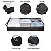 Underbed Storage - Clothes Storage - Bag Organizer Container, Strengthened Handles, Enhanced Zipper, Durable, Foldable Large Space Saver Comforters for Blankets, Shoes, Clothes, Black, 2 Pack