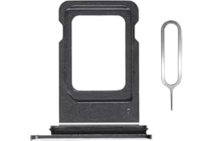 Phoupair SIM Card Slot Tray Holder Replacement Compatible with iPhone Xs Max Rubber Gasket and Sim Pin (Black/Space Gray)(Single Sim Version)