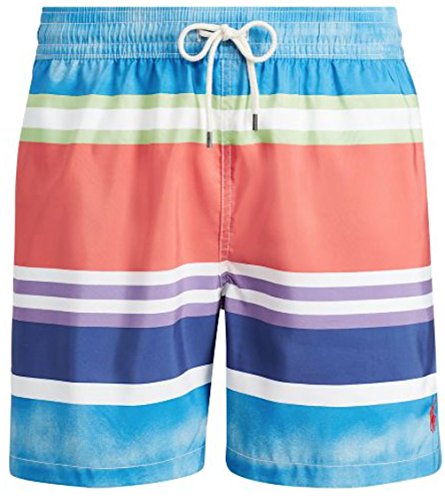 Polo Ralph Lauren Mens Printed Swim Shorts Beach Trunks with Strings