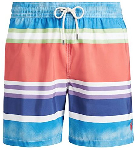 Polo Ralph Lauren Mens Pony Logo Traveler Swim Trunk (S, Watercolor)