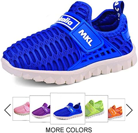 Boys and Girls Water Shoes Breathable Mesh Slip-on Sneakers for Running Walking Pool Beach (Toddler / Little Kid / Big Kid),TZ0018,blue,24