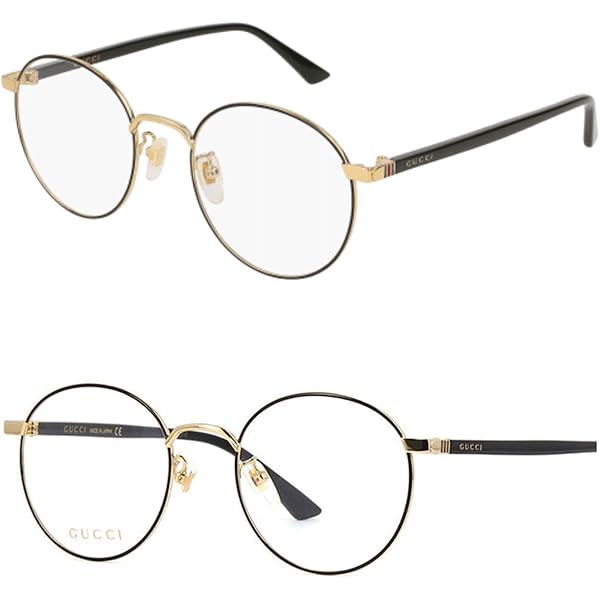 Amazon.com: Gucci GG0297OK Trendy Round Metal Eyeglasses 52mm