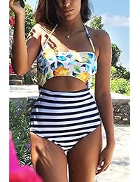 Bañador de una sola pieza para dama, diseño de cabestro