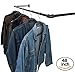 DIY CARTEL Industrial Pipe Wall/Ceiling Mount Clothing & Garment Rack - Hardware ONLY - Perfect Retail Display, Hanging Plants, Organizing, Laundry (48-inch X 12-inch)