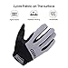 Enkeeo Cycling Gloves Full Finger Winter Bike Gloves Touchscreen Gloves for Smart Phone with Anti-slip Shock-absorbing 5MM Gel Pad, Microfiber Leather, Breathable Lycra, Velcro Design (Black&Grey)