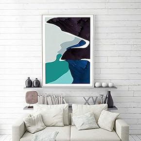 Framed Canvas Home Artwork Decoration Golden Abstract Style Canvas Wall Art for Living Room, Bedroom - 16x24 inches
