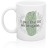 XQLZY I Put The Lit in Litigate Mug, Law School Student Coffee Cups, Birthday Present for Attorneys, Law School Student Graduation Present, Funny Lawyer Gifts, Thank you Gifts for Men Women Lawyer