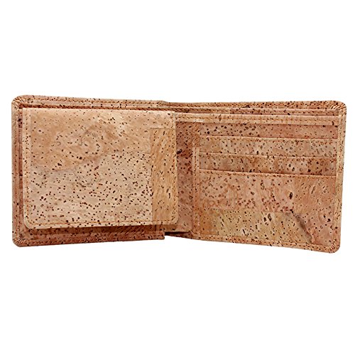 RFID Blocking Wallet for Men, Boshiho Natural Cork Credit Card Holder Wallet