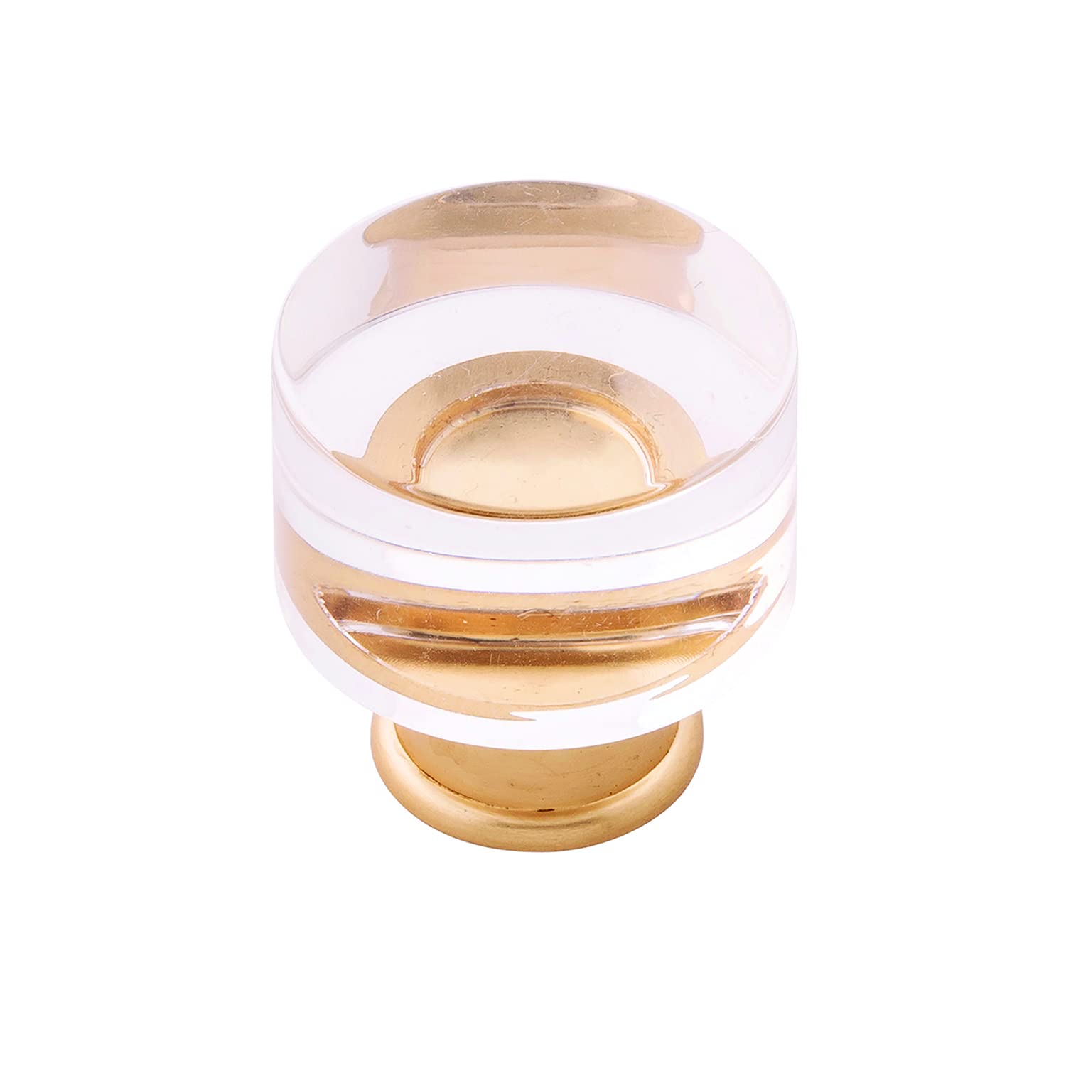 Photo 1 of Hickory Hardware 10 Pack Solid Core Kitchen Cabinet Knobs, Luxury Cabinet and Dresser Knobs, Handle Pulls for Doors & Drawers, 1-1/4 Inch, Brushed Golden Brass, Midway Collection