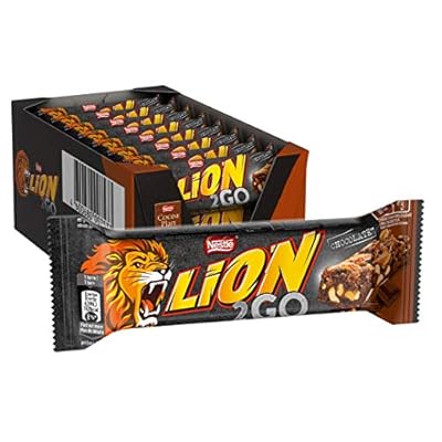 Nestlé Lion 2Go Chocolate, Schokoriegel Mit Erdnüssen, Rosinen &  Schokoladenstückchen, Karamell, Das Besondere Beißerlebnis To Go, Menge:  24Er Pack (24 X 33 G) | Eurolots