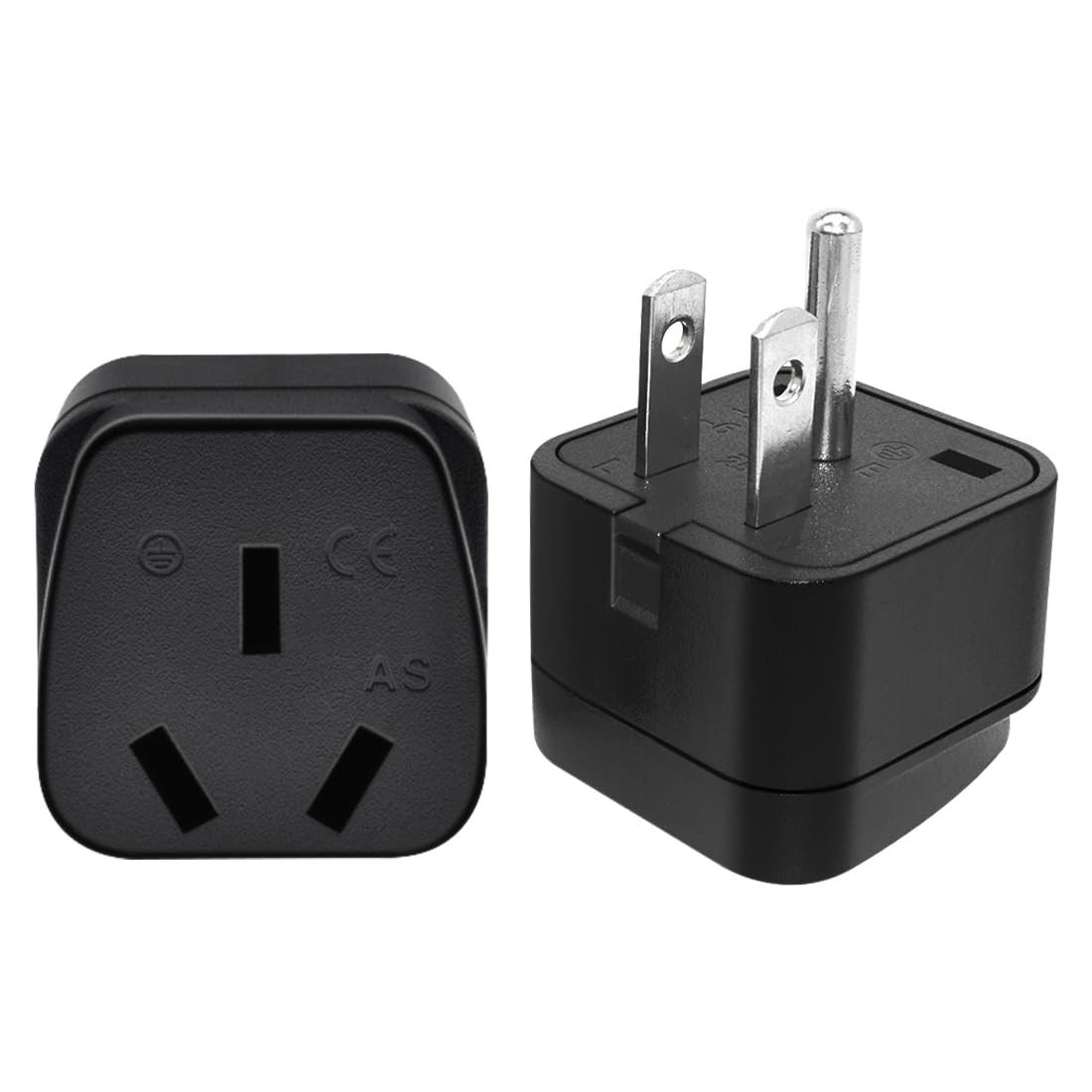 Photo 1 of (2 Pack) NEMA5-15P to AU AS3112 Power Adapter, Toptekits USA Nema 5-15P Plug to SAA Australia Female Socket AC Power Cable Cord Adaptor (Adapter Black)