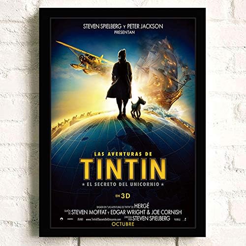 The Adventures of Tintin Cartoon Poster Prints Wall Art Decor Unframed,Multiple Patterns Available,16x12 32x22 Inches