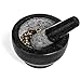 Granite Mortar and Pestle, Unpolished Black