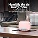 Fosmon Essential Oil Diffuser Humidifier, Ultrasonic 500mL/16.9oz Large Fragrance Aromatherapy Diffuser Cool Mist Humidifier with Remote Control, 7 LED Color Nightlight 4 Timer Settings 2 Mist Control