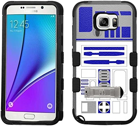 for Samsung Galaxy Note 5, Hard+Rubber Dual Layer Hybrid Heavy-Duty Rugged Armor Cover Case - Star Wars R2D2