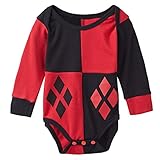 A&J Design Baby Girls' Harley Quinn Long Sleeve Bodysuit Snapsuit 6-9 Months