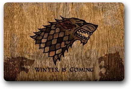 LyHappy Game Thrones House Stark Wolf Indoor/Outdoor Floor Mat Doormat Rug 23.6(L) X 15.7(W)