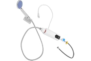 LIFKOME Instant Electric Water Heater Portable Shower Heater with Thermostat Fast Heating Tankless Water
