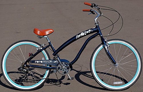 Fito Anti-Rust Aluminum Alloy Frame Modena II Alloy 7-Speed Women – Mint Green, 26″ Beach Cruiser Bike Bicycle, Shimano Equipped