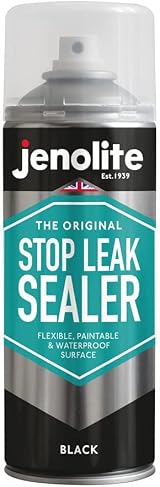 Jenolite Stop Leak Sealer Spray Black 400ml Gutters Roofs Waterproof Sealant