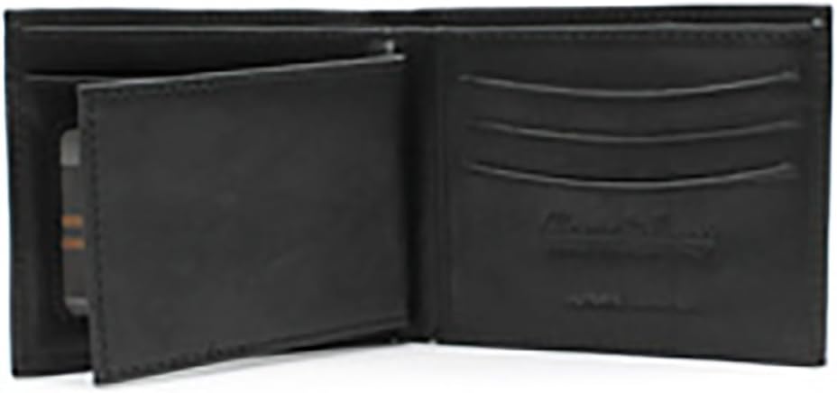 CUSTOM PERSONALIZED INITIALS ENGRAVING Alberto Bellucci Italian Leather Bifold Wallet with Removable Card Case