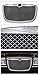 Chrome Luxury Style Mesh Front Bumper Hood Grill Grille Chrysler 300 300C