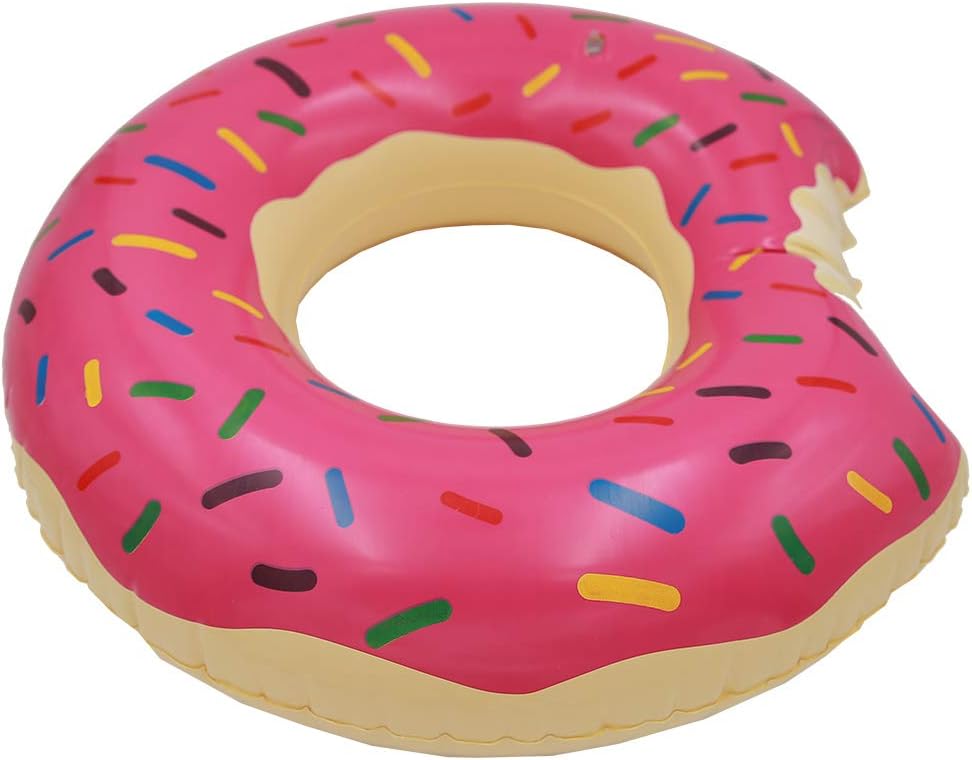 Topfunyy 2 Pack 23.6-inch Donut Pool Floats Inflatable Swimming Rings Tubes for Swimming Swim Raft, Summer Beach Games - Image 4