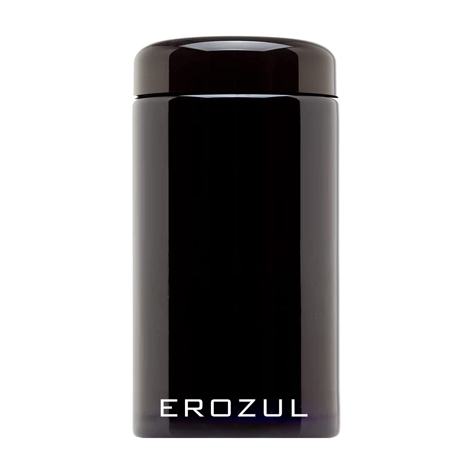 Photo 1 of Erozul 500 ml (1 oz) Screw Top Airtight Wide Mouth Ultraviolet Glass Jar with High UV Protection