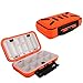 Goture Small Tackle Box, Waterproof Fishing Lure Boxes Tackle Box Bait Plastic Small Storage Case Accessories Containers Orange SMALL 6.3'' X 3.5'' X 1.7''