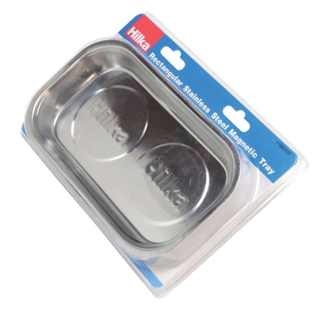 Hilka Tools 11902237 Rectangular Stainless Steel Magnetic Tray