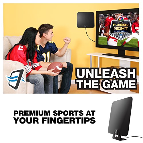 HDTV-Antenna-by-WatchFree-HDTV-Amplified-High-Definition-TV-Antenna-50-Mile-Range-w-In-Line-Signal-Amplifier-for-Best-Reception-11ft-Coax-Cable-Wall-Mountable-w-Included-Optional-Table-Stand