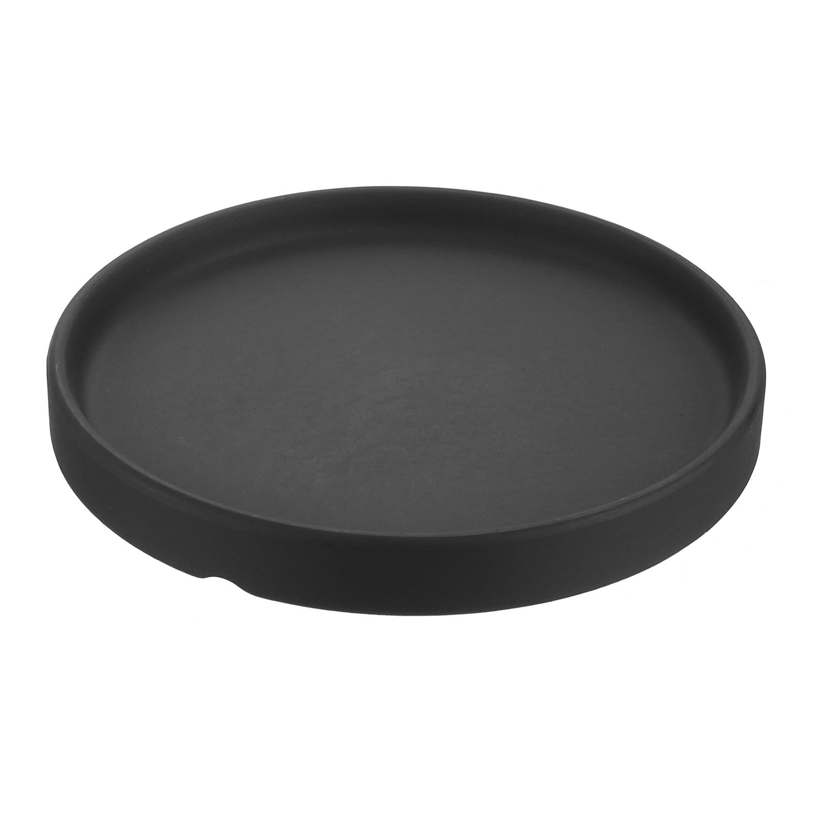 PATIKIL Plant Pot Saucer 6 Inch OD, Ceramic Round Flower Drip Tray for Indoor Outdoor, Black