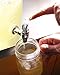4 Liter/ 1 Gallon Mason Jar Drink Dispenser - Glass Beverage Dispenser with Spigot, Bail Lid Closure and Steel Handle