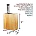 Alzurius Knife Block Without Knives, Kitchen Knives Holder Stand and Organizer, Hygienic and Safe Storage, Eco-Friendly Rubberwood Countertop Rack, Safe and Universal Protection of 10-12 Knives