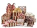 Benevelo Gifts 6 Tier Gourmet Nuts & Snacks Holiday Gift Set | Chocolate Caramel Drizzled Popcorn, Peppermint Pretzels, Honey Glazed Almonds, Old Fashioned Christmas Candy Mix, and Holly Jolly Mix