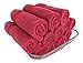 SALBAKOS 100% Turkish Cotton Washcloth Set of 12 13x13 inch | Heirloom Quality | Hotel & Spa Collection | Ultra Soft, Super Absorbent, Washcloth Towels | Made in Turkey (Wine, 12 Washcloths)